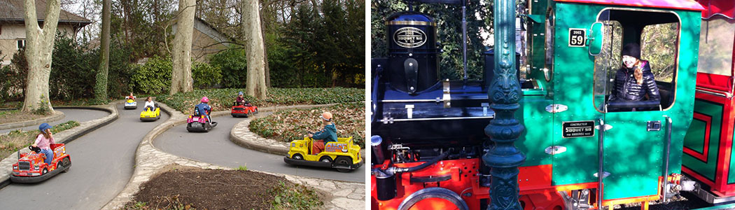 Les minis kart et le train du parc