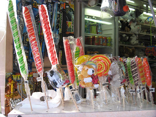 photo de sucettes de la boutique du Parc de la Tête d'Or